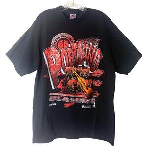 Vintage 90’s Portland Trail Blazers Rip City Black Graphic T-Shirt Men’s Size XL